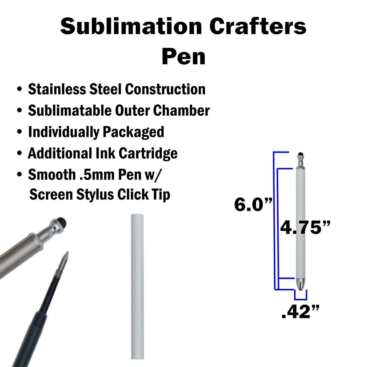 Personalized Sublimation Gel Pen The Crafters Pen (0.5mm)
